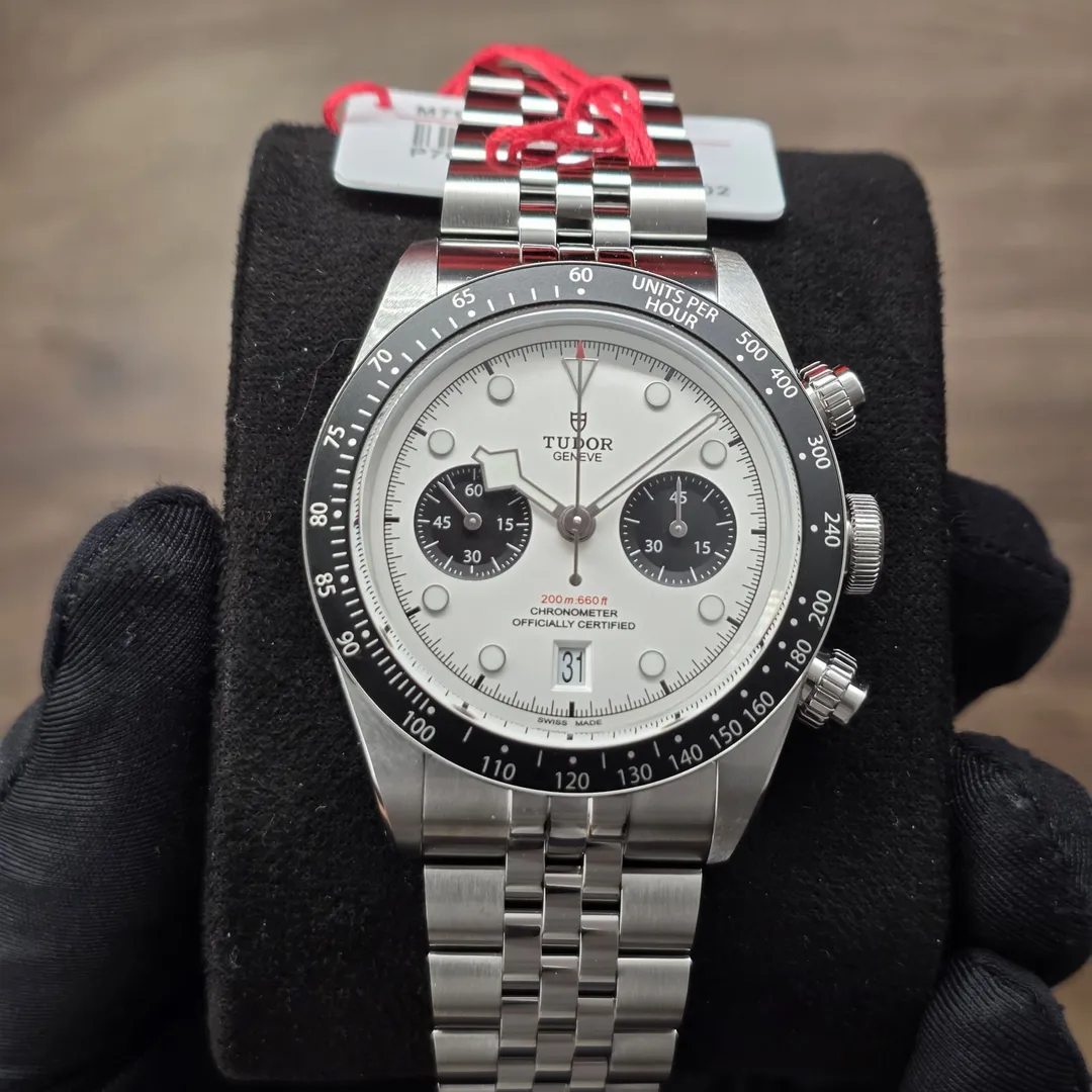 Tudor Black Bay Chrono “Panda” on Jubilee M79360N-0014 on wrist