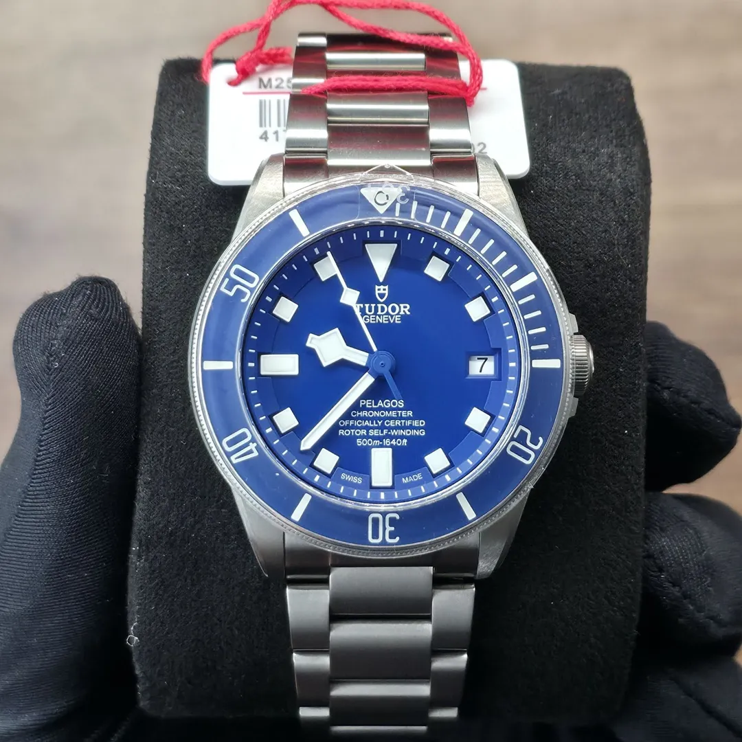 Tudor Pelagos Blue Titanium M25600TB-0001 on wrist