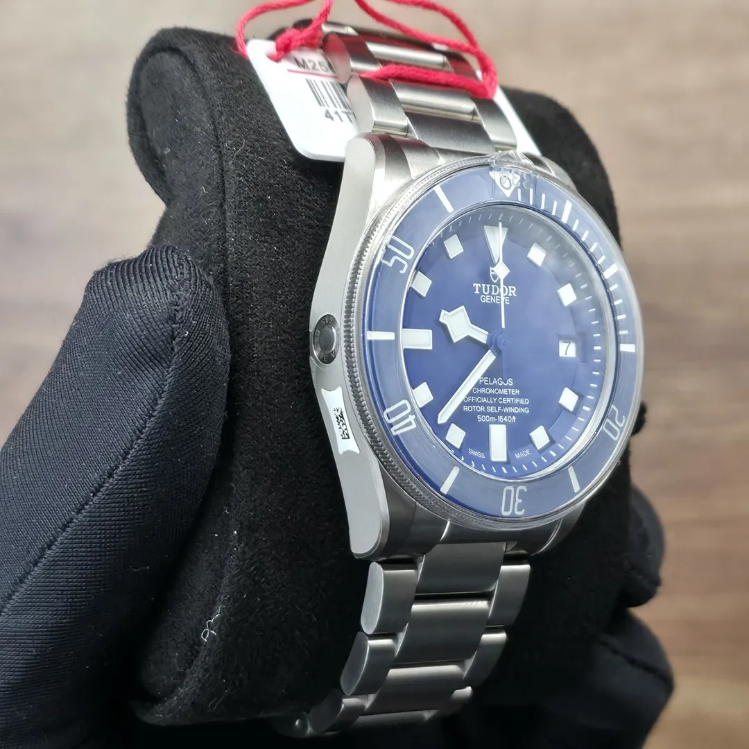 Tudor Pelagos Blue Titanium M25600TB-0001 on wrist
