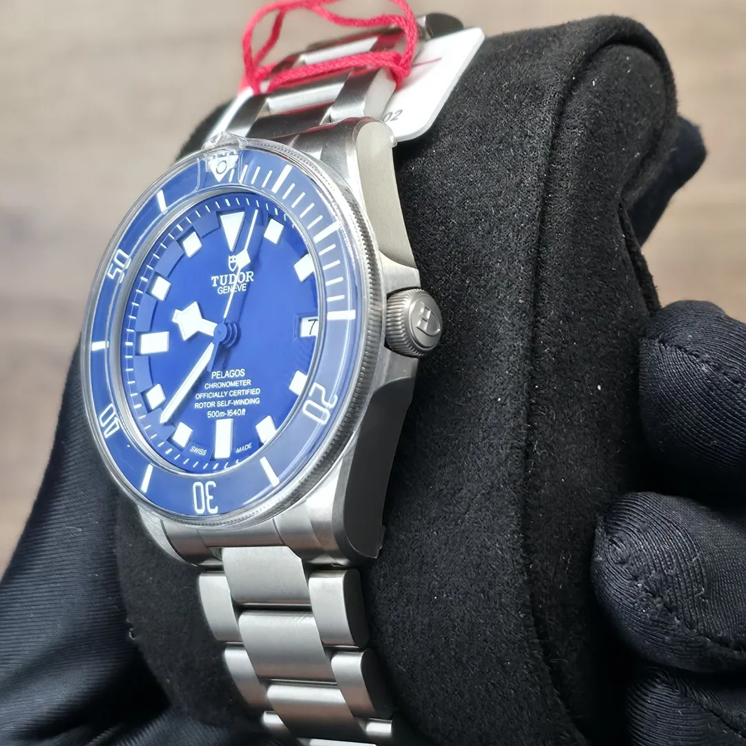Tudor Pelagos Blue Titanium M25600TB-0001 on wrist