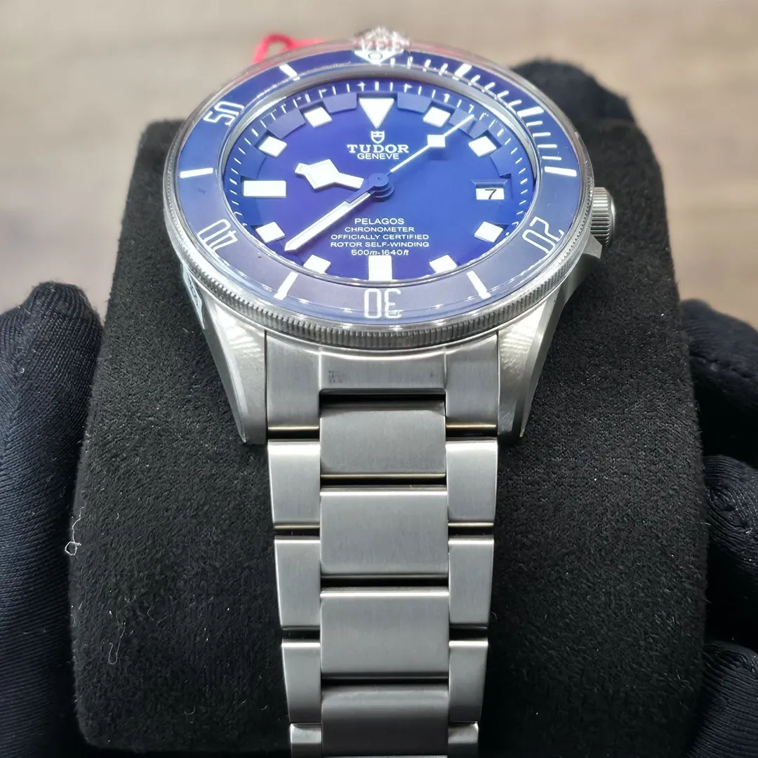 Tudor Pelagos Blue Titanium M25600TB-0001 on wrist