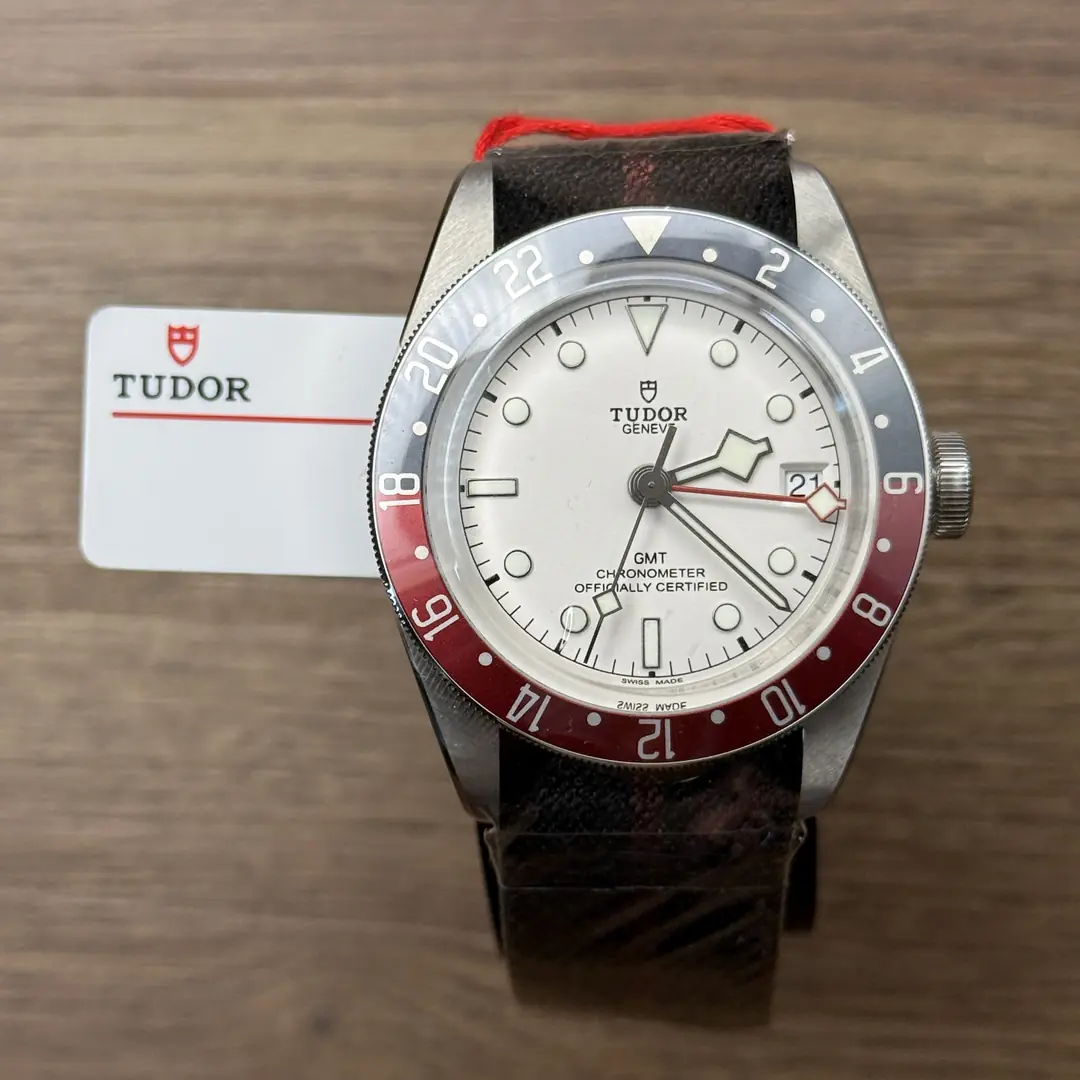 Tudor Black Bay GMT Opaline "Pepsi" Fabric strap