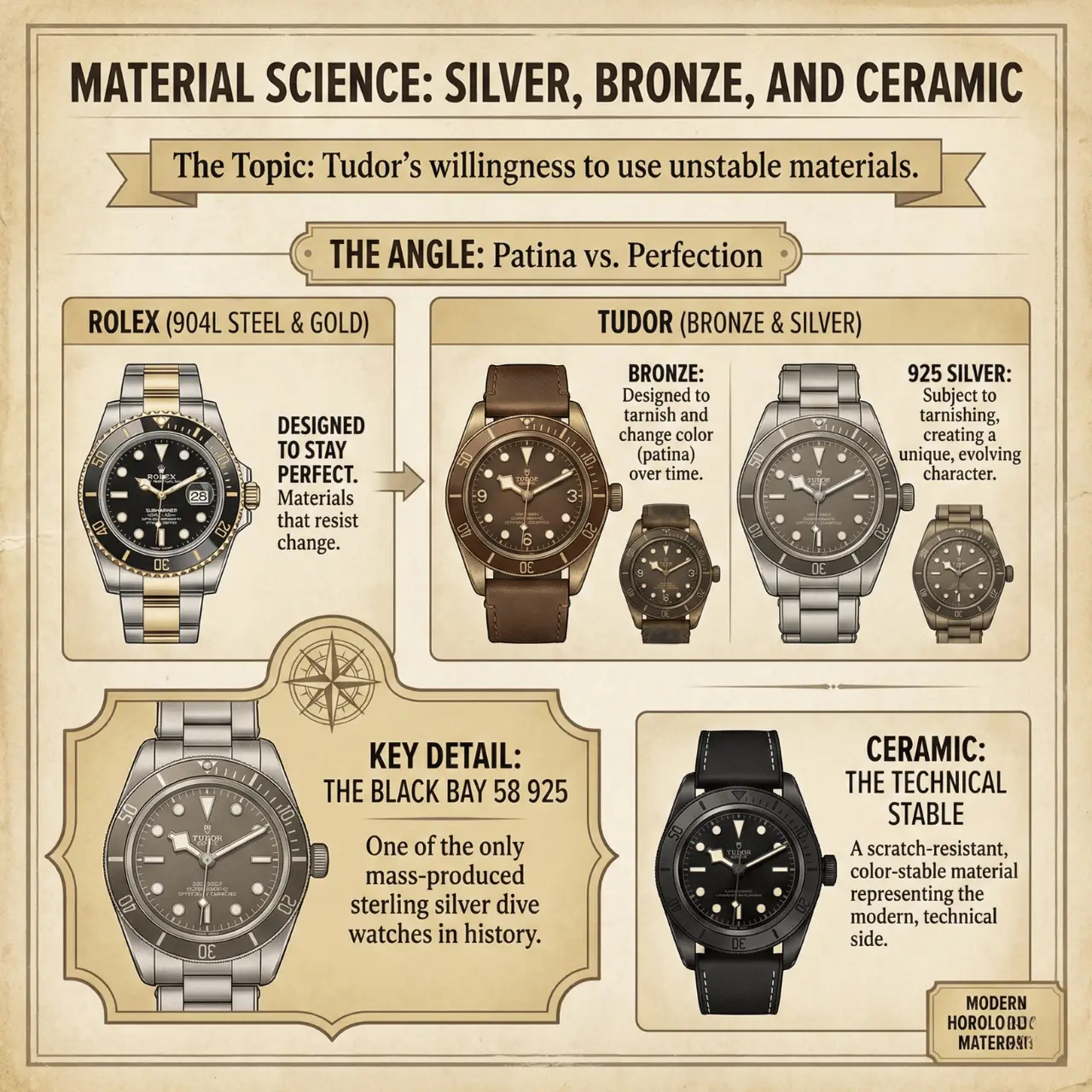Material Science: Silver, Bronze, and Ceramic
